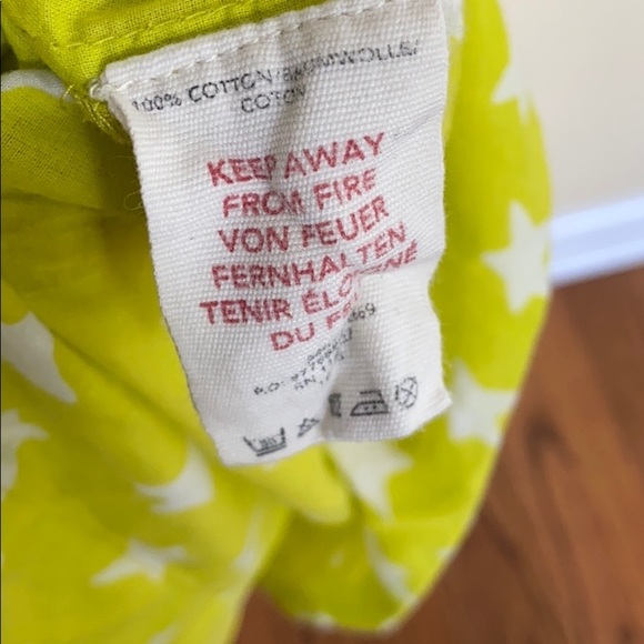 Mini Boden Kaftan Coverup Lime Green with Stars 16 - Picture 6 of 9